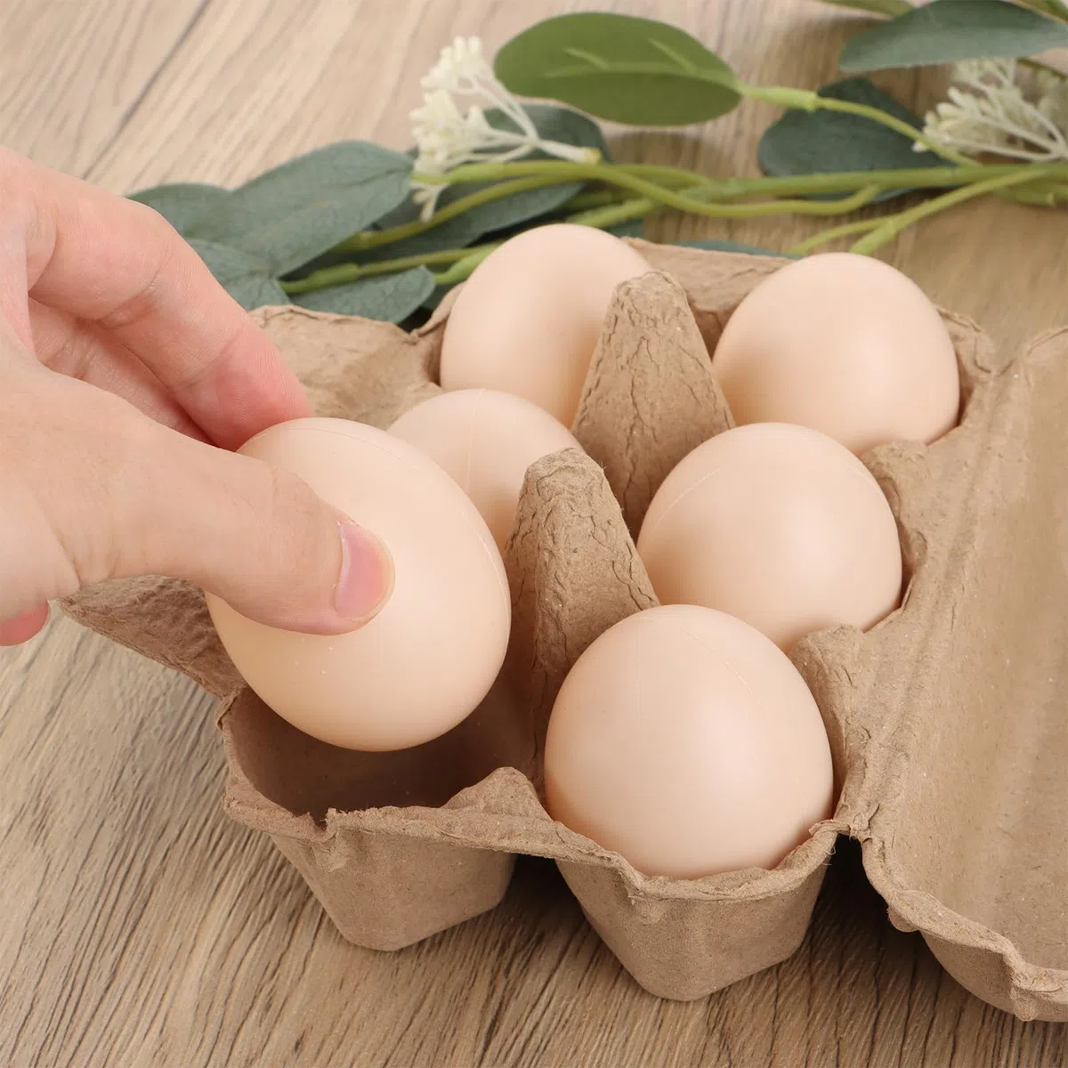 APACALI 50 pezzi Scatola per uova, 6 scatole per uova, Scatola per uova da 6 con coperchio, Scatola per uova con chiusura, Scatola per uova in cartone, Scatola per uova in cartone per uova
