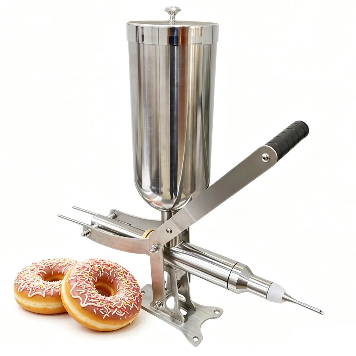 Questa Macchina Manuale per riempire Ciambelle, Strumento in Acciaio Inossidabile per riempire Creme e Gelatine per Pasticceria Domestica, Ristorante e Churros
