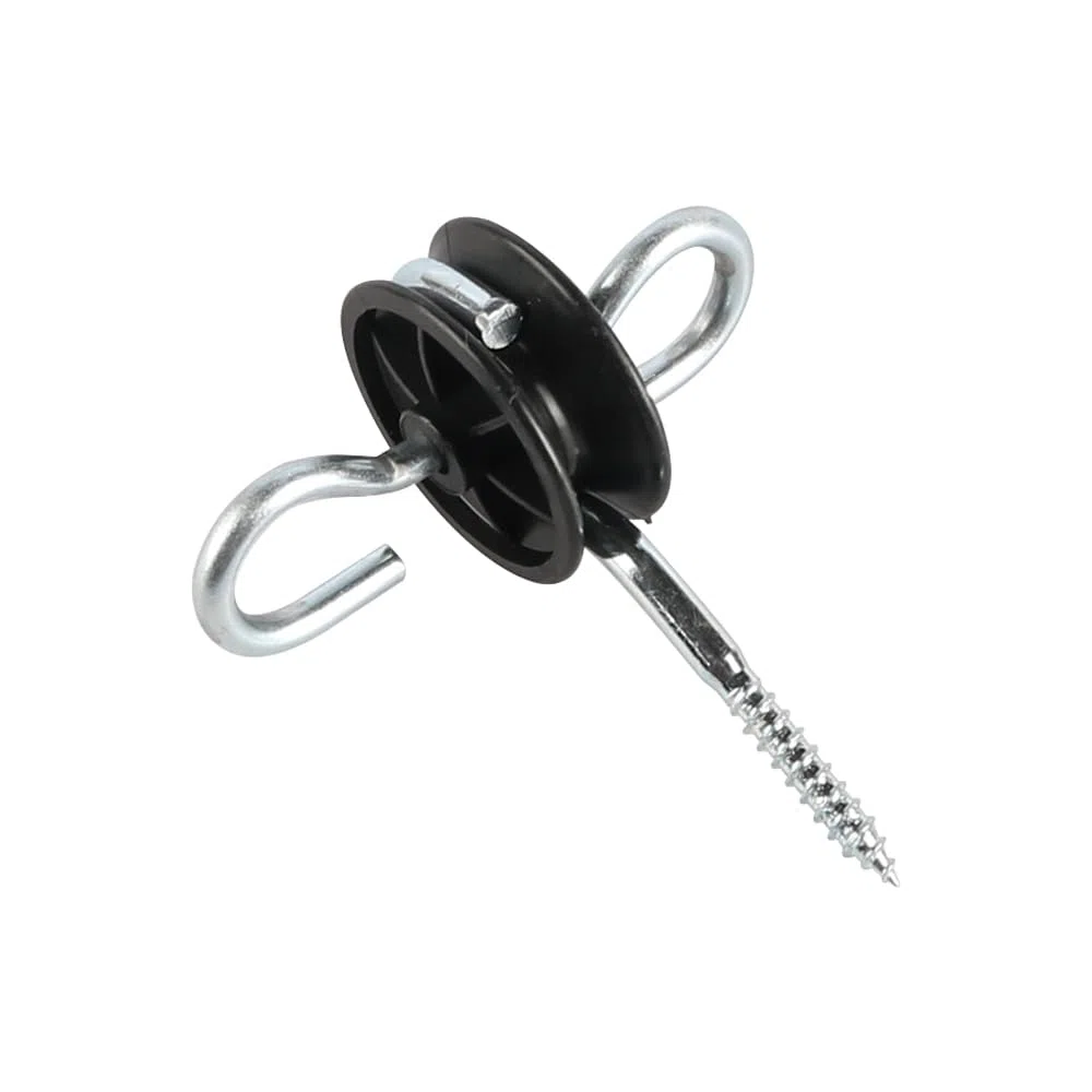 Sarini 10 Pezzi isolatore di Ancoraggio del cancello isolatore a Gancio per Recinzione elettrica a Doppia Faccia isolatore a Vite per Pali in Legno connettore Maniglia di Ingresso Durevole
