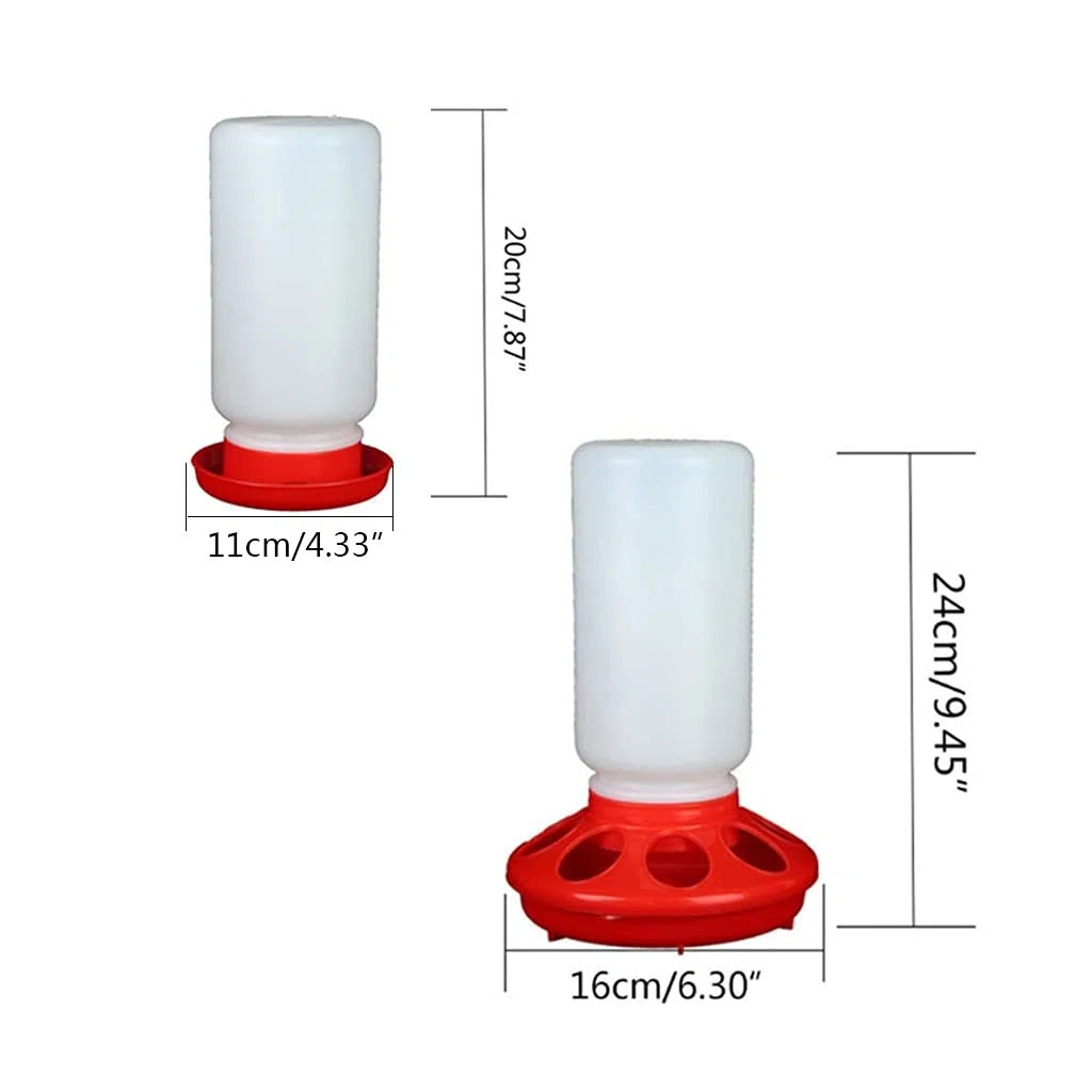 Kit mangiatoia e abbeveratoio per pulcini per bambini per un massimo di 8 pulcini in plastica facile da pulire altamente pratico per abbeveratoio e alimentatore piccolo