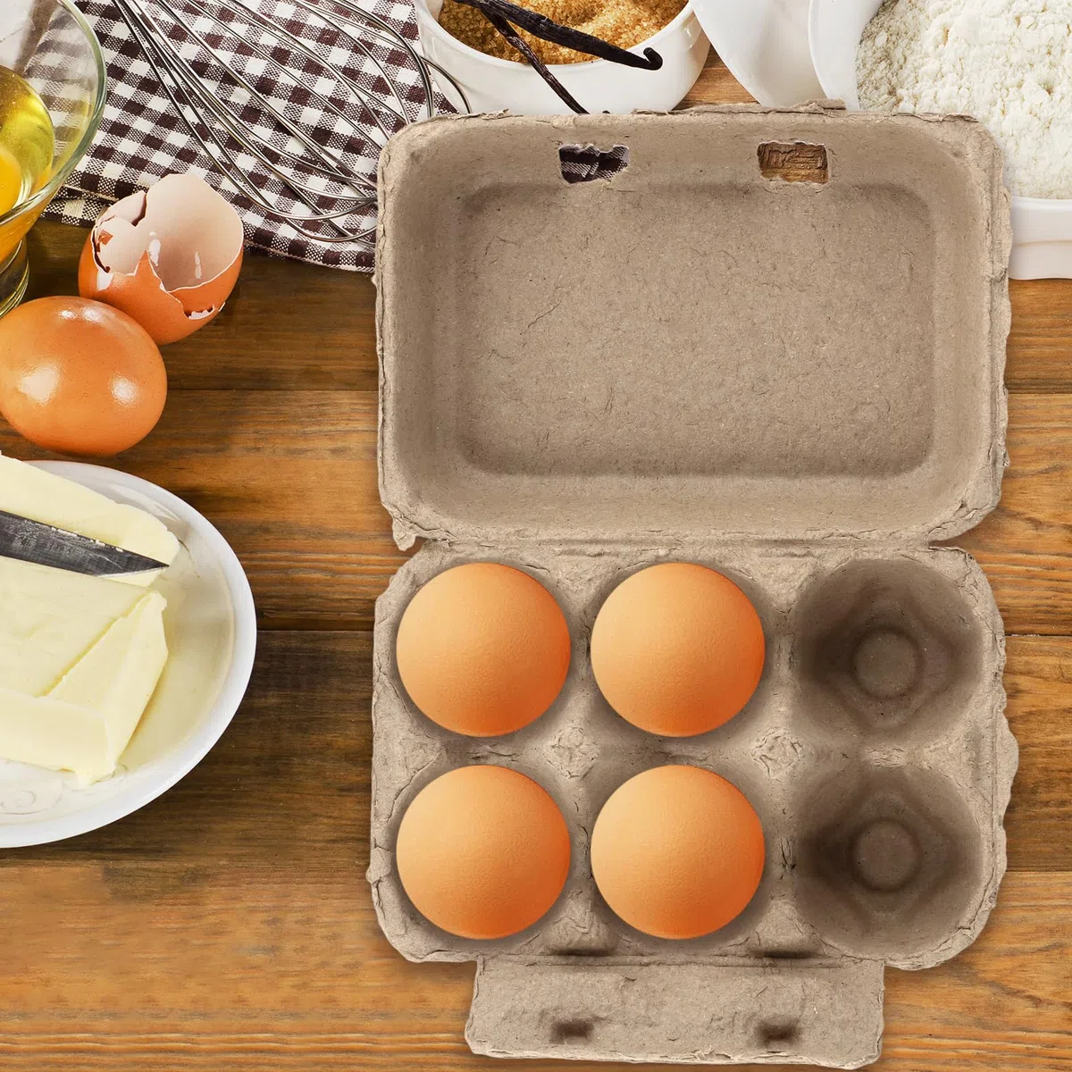 SOUJAP 20 PZ 6 Conteggio Cartoni Uova Cartoni, 15 x 10 x 7 cm Mezza Dozzina Cartoni di Uova di Polpa per Cucina