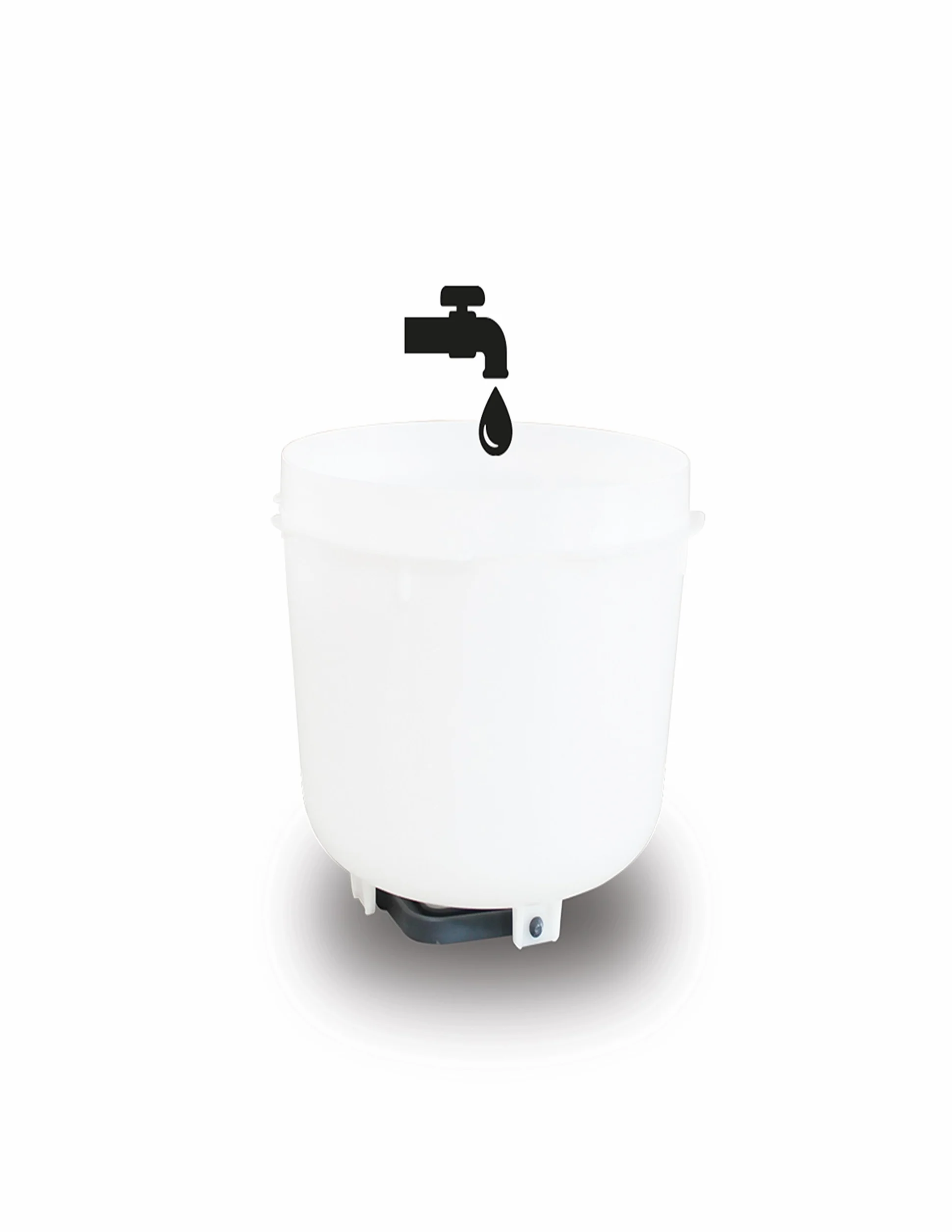 Zootec Mangiatoia per Galline, antispreco, Asta Regolazione del mangime, Coperchio e Piedini. capacità 18 kg. + Abbeveratoio per Galline a sifone in plastica con Manico e Piedini. capacità 15 Litri.