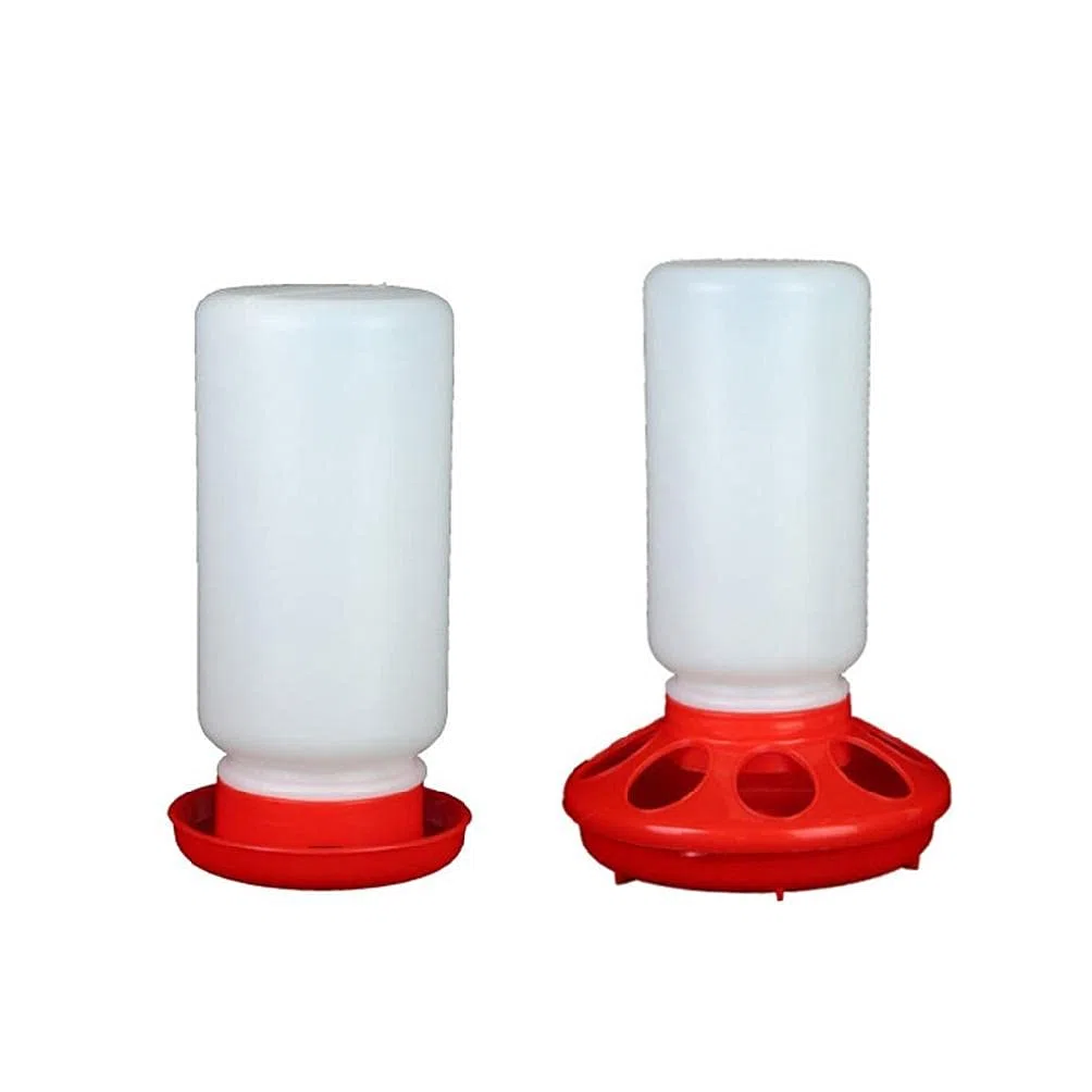 Kit mangiatoia e abbeveratoio per pulcini per bambini per un massimo di 8 pulcini in plastica facile da pulire altamente pratico per abbeveratoio e alimentatore piccolo