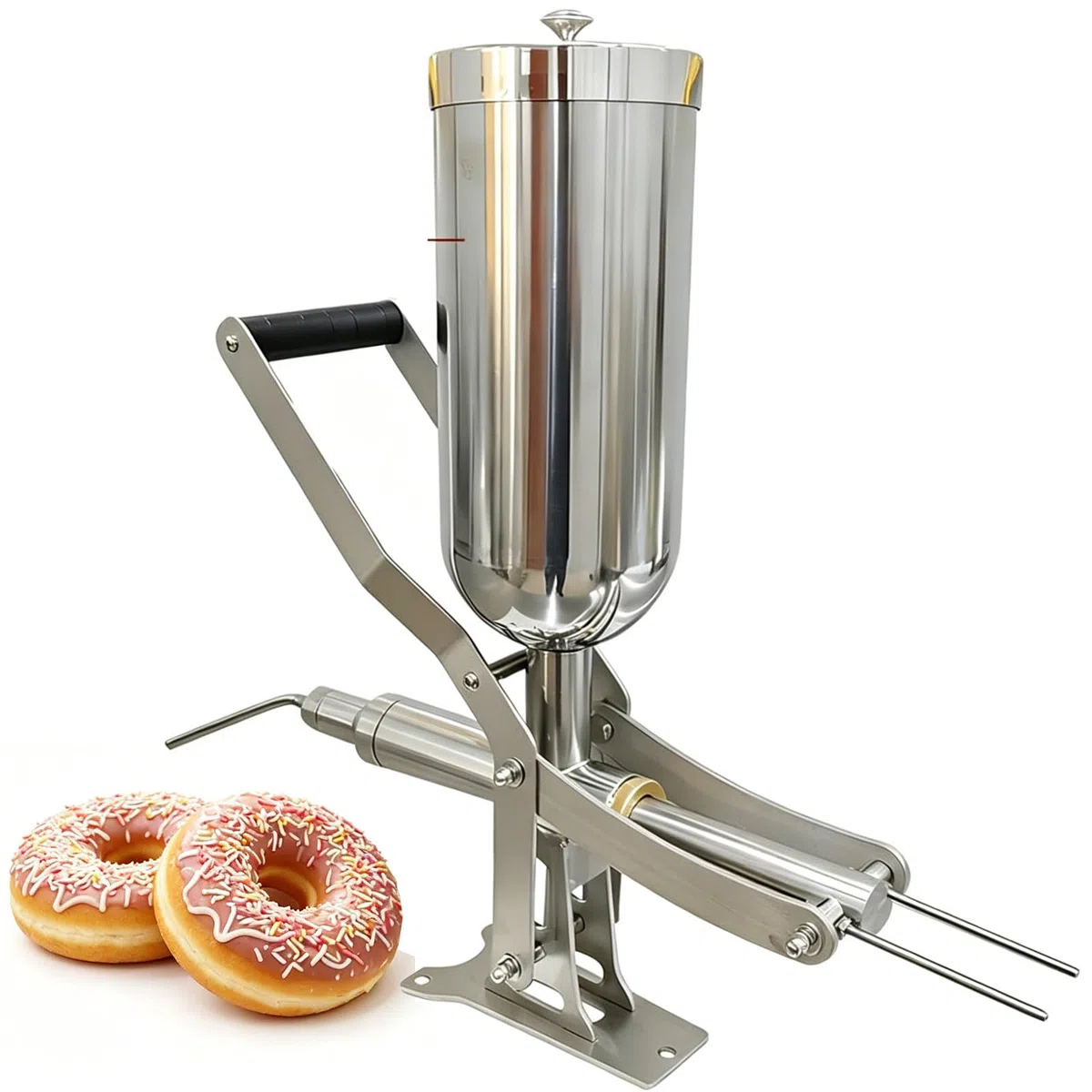 Questa Macchina Manuale per riempire Ciambelle, Strumento in Acciaio Inossidabile per riempire Creme e Gelatine per Pasticceria Domestica, Ristorante e Churros