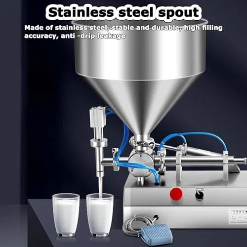 Riempitrice pneumatica per liquidi e pasta, riempitrice a pistone in acciaio inossidabile per crema, shampoo, bevande, cosmetici, 220 V